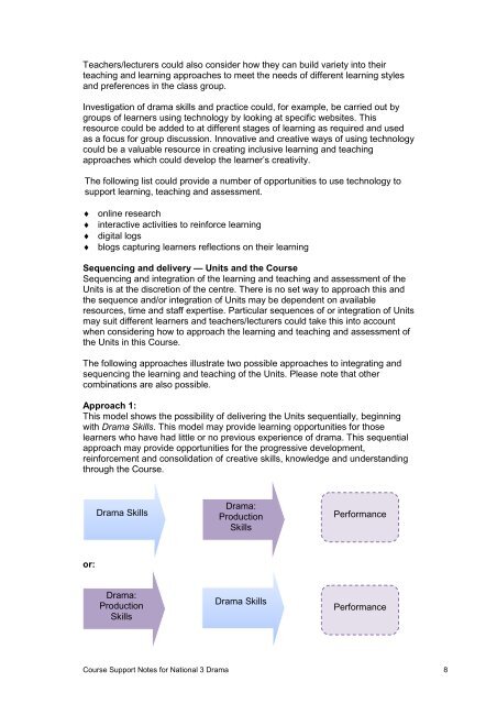 National 3 Drama Course Support Notes - Scottish Qualifications ...