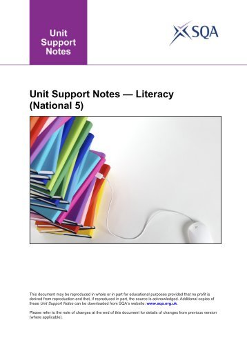 Unit Support Notes â Literacy (National 5) - Scottish Qualifications ...