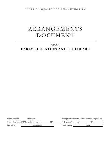 Arrangements Document - Scottish Qualifications Authority