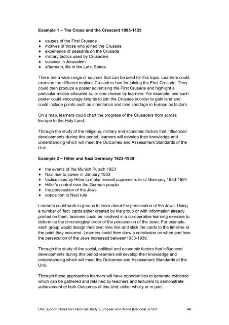 National 3 History Course Support Notes - Scottish Qualifications ...