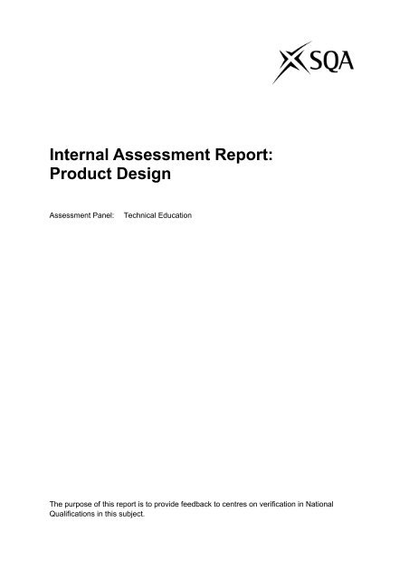 Internal Assessment Report: Product Design