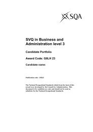 SVQ in Business and Administration level 3 - Scottish Qualifications ...