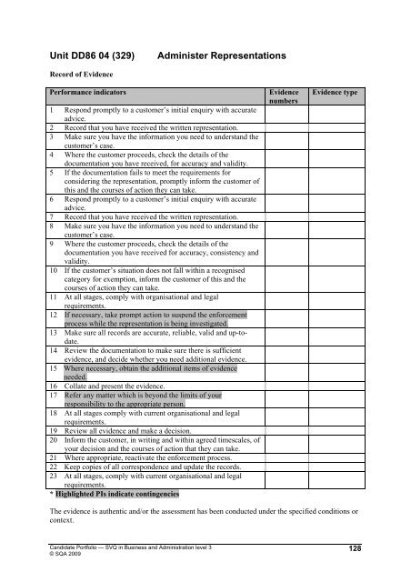 SVQ in Business and Administration level 3 - Scottish Qualifications ...