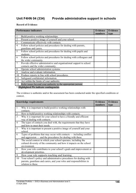 SVQ in Business and Administration level 3 - Scottish Qualifications ...