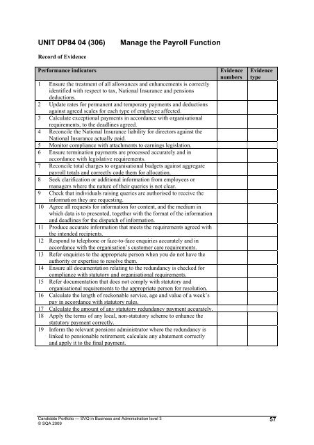 SVQ in Business and Administration level 3 - Scottish Qualifications ...