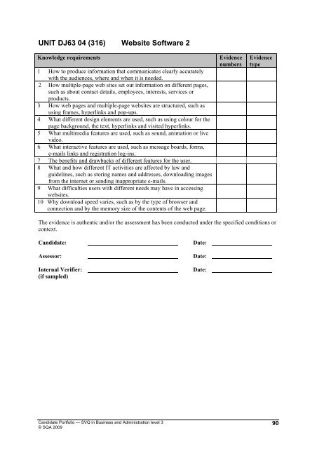 SVQ in Business and Administration level 3 - Scottish Qualifications ...