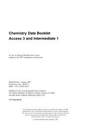Chemistry Data Booklet Access 3 and Intermediate 1 - SQA