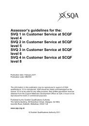 Customer Service at levels 1, 2, 3 and 4 - Scottish Qualifications ...