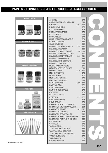 Railmatch Paints Colour Chart