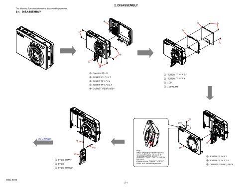 Service Manual of Sony DSC-S730 Digital Camera - SONYRUS
