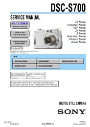 Service Manual of Sony DSC-S700 Digital Camera - SONYRUS