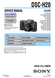 Service Manual of Sony DSC-H20 Digital Camera - SONYRUS