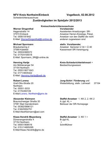 NFV Kreis Northeim/Einbeck Vogelbeck, 02.08.2012 ...