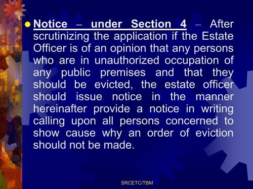 PUBLIC PREMISES (Eviction of unauthorized occupants) Act 1971