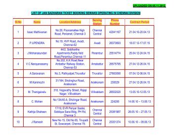 UPLOADED ON 05.11.2012. LIST OF JAN SADHARAN TICKET ...