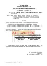 ERNAKULAM Corrigendum No. 1 dated 06.12.2012 - Southern ...