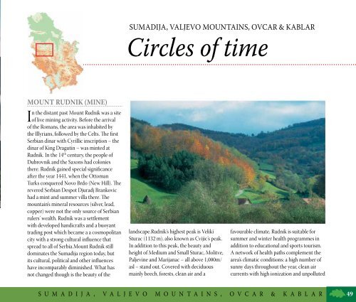 Nature of Serbia : holiday on the move - National Tourism ...