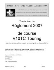 SRCCA V10TC 200mm Reglement