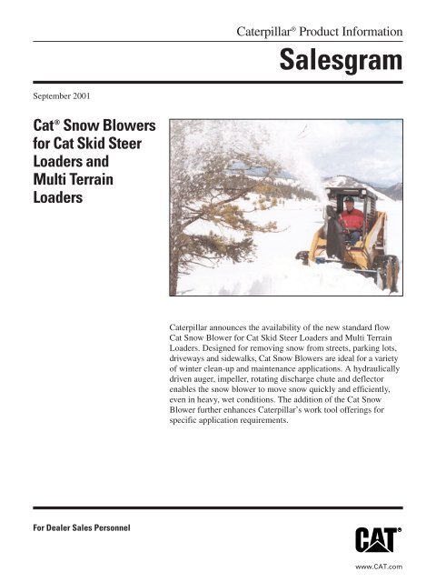 Salesgram for Cat Snow Blowers for Cat Skid ... - Borusan Makina