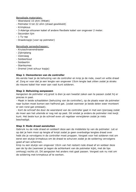 Parma modificatie manual - SRC Eindhoven
