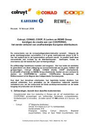 Colruyt, CONAD, COOP, E.Leclerc en REWE Group kondigen de ...