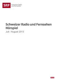 Juli / August 2013 (PDF) - Schweizer Radio und Fernsehen
