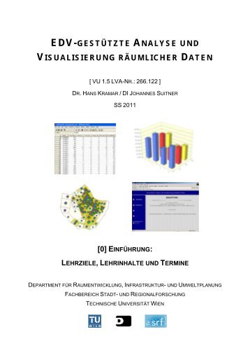 Einführung: Lehrziele, Lehrinhalte und Termine - Fachbereich Stadt ...