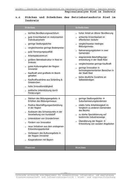 Endbericht - Fachbereich Stadt- und Regionalforschung ...