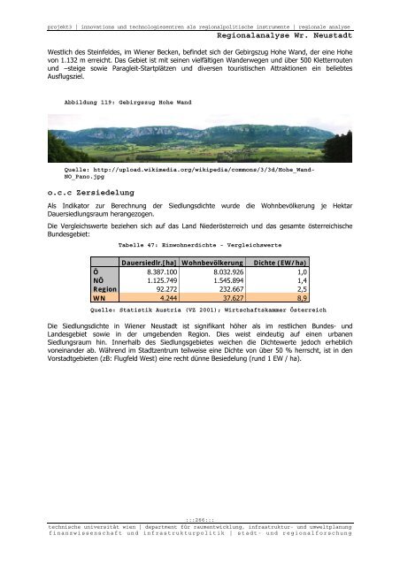 Endbericht - Fachbereich Stadt- und Regionalforschung ...