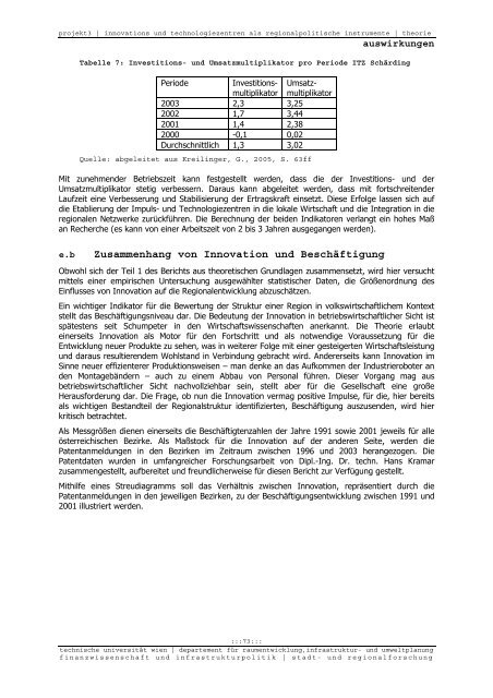 Endbericht - Fachbereich Stadt- und Regionalforschung ...