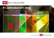 87. Jahresbericht 2012 - SRG Deutschschweiz