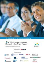 5. Wissenstransfertag der Metropolregion Rhein-Neckar - SRH ...