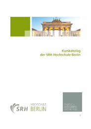 Kurskatalog - SRH Hochschule Berlin
