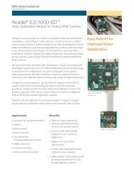 Acadia ILS-5000-SD Video Stabilization Module - SRI International