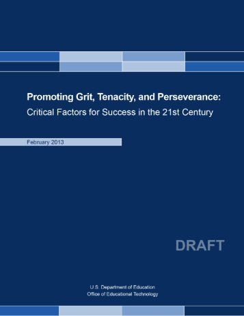 Promoting Grit, Tenacity, and Perseverance - U.S. Department of ...