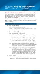 Standard ODI Playing Conditions - Sri Lanka Cricket