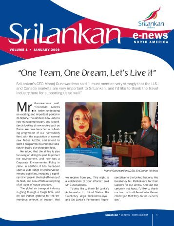 SriLankan â¢ e-news - SriLankan - USA