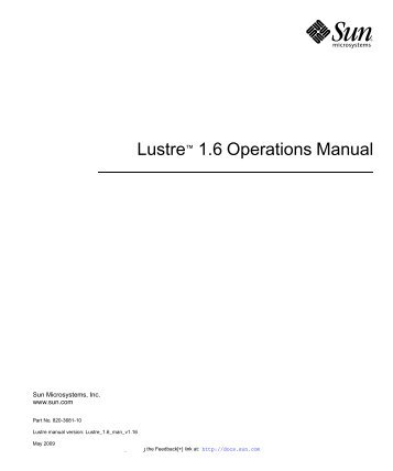 Lustre 1.6 Operations Manual