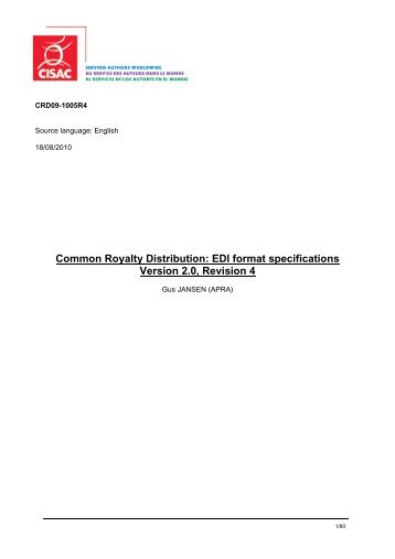 EDI format specifications Version 2.0, Revision 4 - APRA
