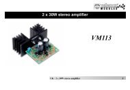 2 x 30W stereo amplifier - ESR Electronic Components