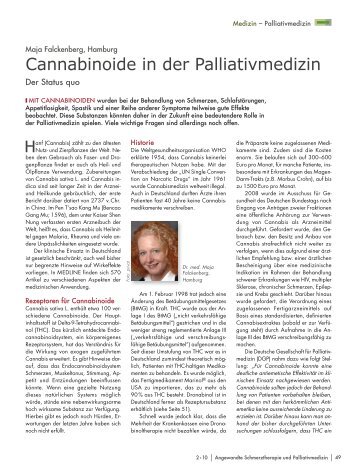 Cannabinoide in der Palliativmedizin - Palliativ Portal