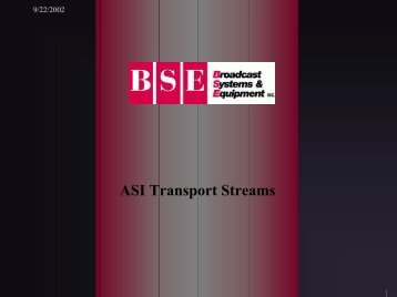 ASI Transport Streams