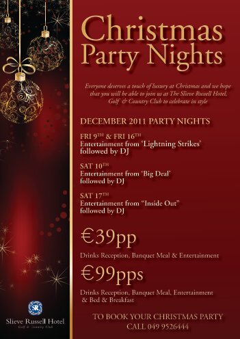 Christmas Party Nights - Slieve Russell Hotel