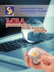 Placement Broucher 2009 for PDF - Srinivas Group of Colleges