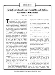 Revisiting Educational Thoughts and Actions of Swami Vivekananda