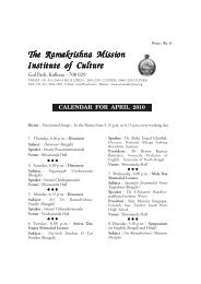 RMIC-Calendar april 2010.pmd - Ramakrishna Mission Institute of ...
