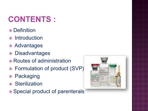 Small Volume Parenterals