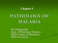 PATHOLOGY OF MALARIA - SRM University