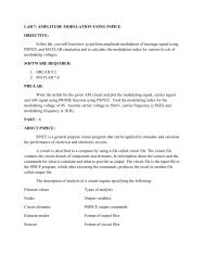 LAB 7: AMPLITUDE MODULATION USING PSPICE OBJECTIVE: In ...