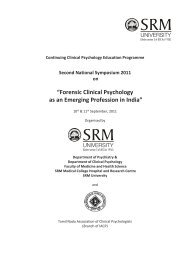 âForensic Clinical Psychology as an Emerging ... - SRM University